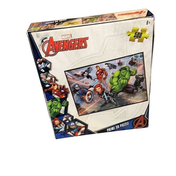 NIB Marvel Avengers Prime 3 D 500 Piece Puzzle 24" X 18". 6 + - Picture 3 of 6